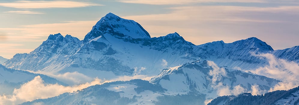Schneehöhen Chamonix Mont-Blanc