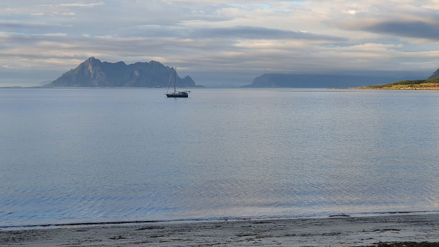 Norwegen Segelboot Bucht Insel